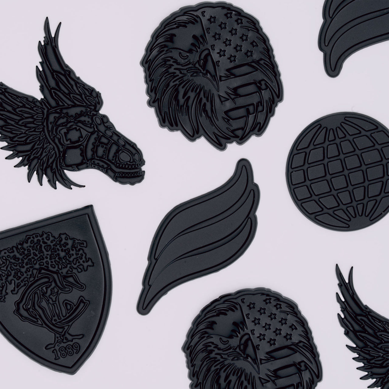 Matte Black Flex Patches